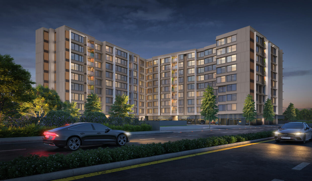 Road-To-Building-Night-View