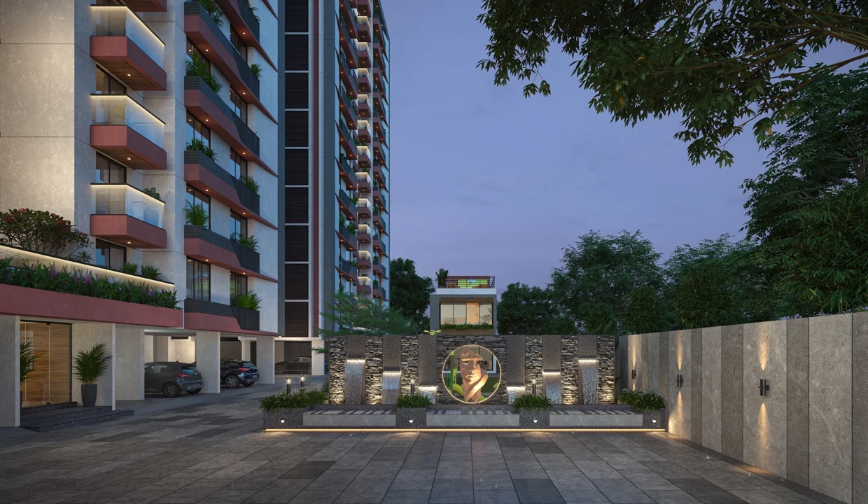 Woods_Ville_night-entrance-view