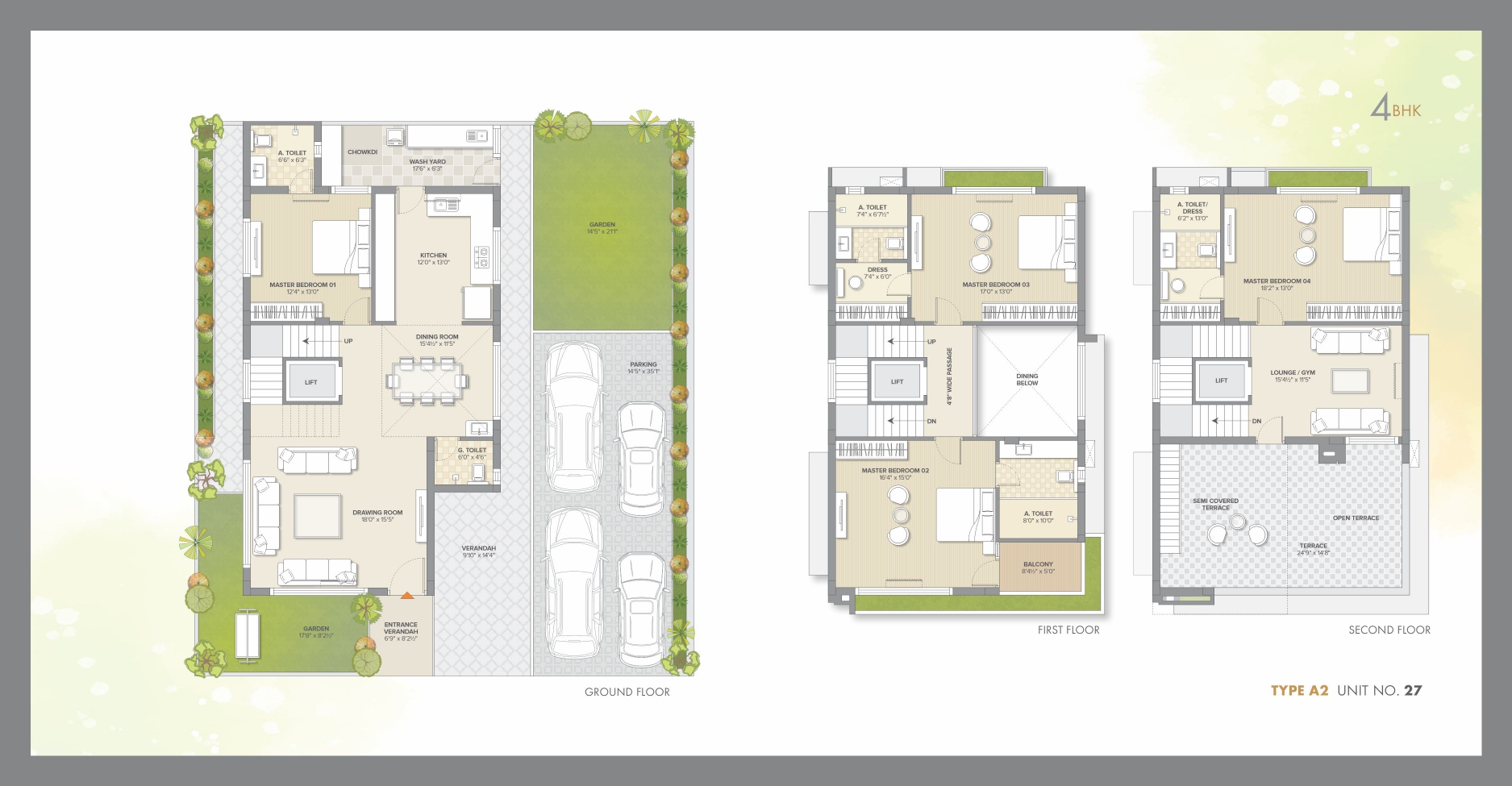 4 BHK Triplex Villa Type - 3