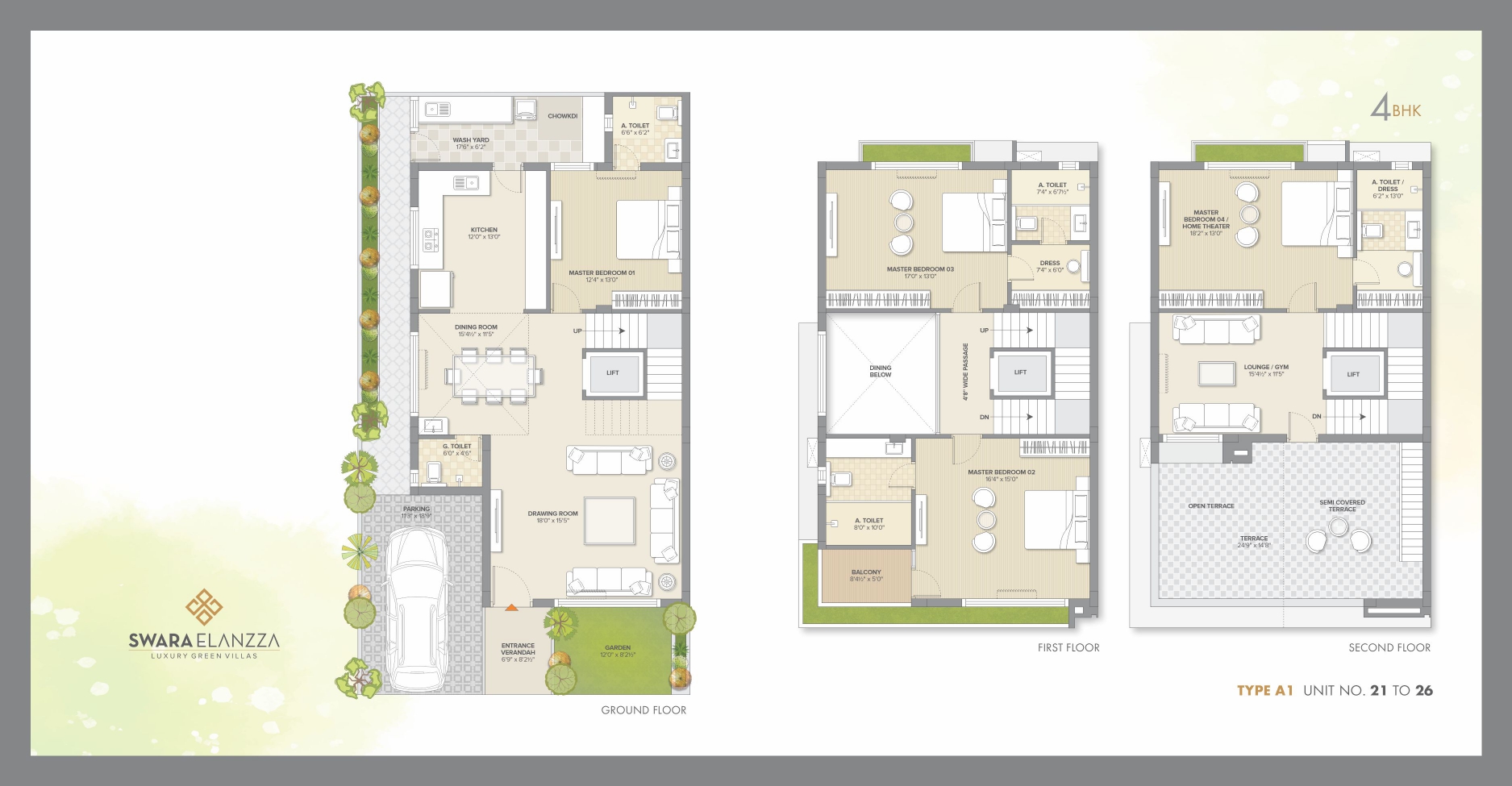 4 BHK Triplex Villa Type - 2
